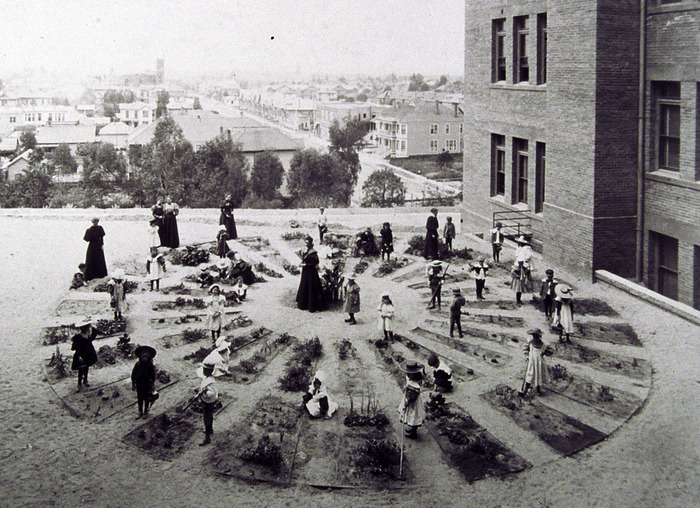 Kindergarten garden, Los Angeles circa 1900.