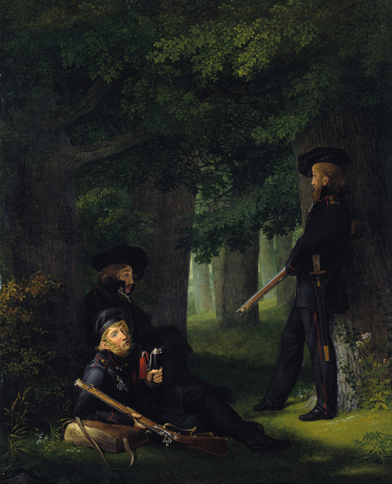 On Sentry Duty: Der Wald im Kopf der Deutschen by Georg Friedrich Kersting (1785–1847) Auf_Vorposten