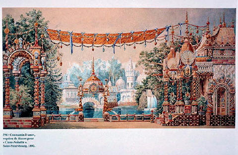 Konstantin Ivanov's original sketch for the set of The Nutcracker (1892)
