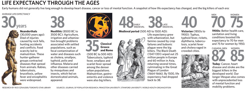 Image result for human life expectancy history