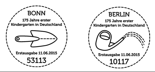 German-Post-Stamp-Deutsche-Post-Philatelie-Deutschland-175-Jahre-erster-Kindergarten-in-Deutschland-Postmark